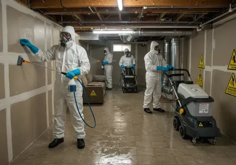 Basement Moisture Removal and Structural Drying process in Belton, MO